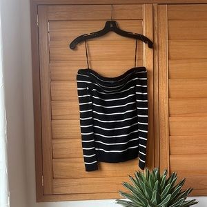 American Eagle striped off the shoulder sweater